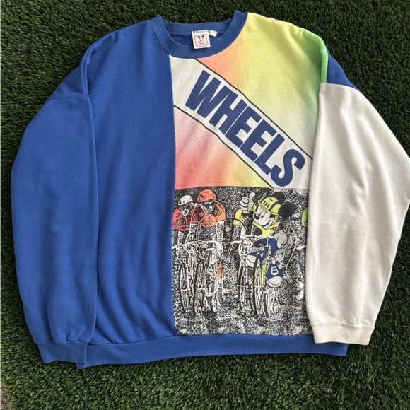 Disney Blue and Yellow Crewneck Sweater